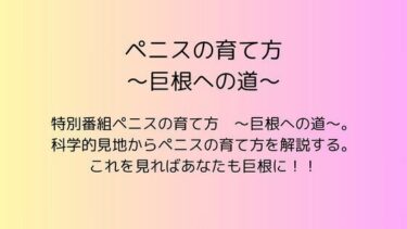 ペニスの育て方  〜巨根への道〜d_542777ーどこで読める！？