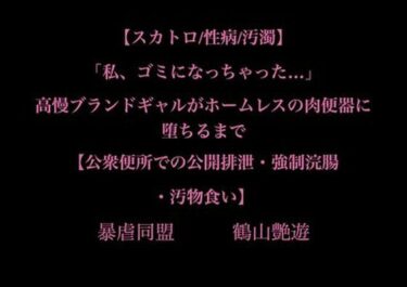 【スカトロ/性病/汚濁】「私、ゴミになっちゃった…」高慢ブランドギャルがホームレスの肉便器に堕ちるまで【公衆便所での公開排泄・強●浣腸・汚物食い】d_706567ーどこで見れる！？